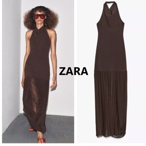 NWT🔥COMBINATION HALTER DRESS by Zara